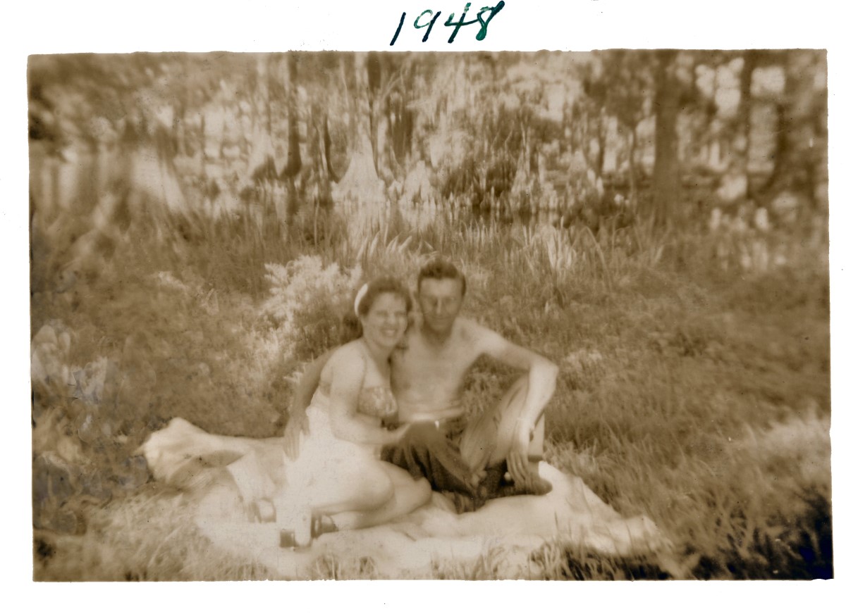 On their honeymoon 1948